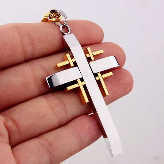 Men's Stainless Steel Cross Necklace